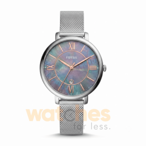 Fossil Women’s Quartz Silver Stainless Steel Blue Mother Of Pearl Dial 36mm Watch ES4322