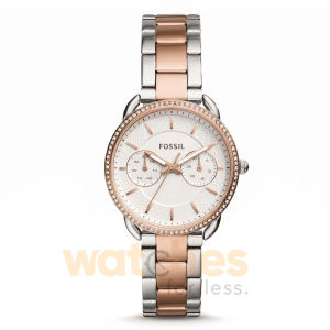 Fossil Women’s Quartz Two Tone Stainless Steel Silver Dial 35mm Watch ES4396