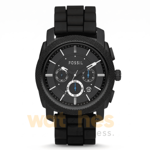 Fossil Men’s Quartz Black Silicone Strap Black Dial 45mm Watch FS4487