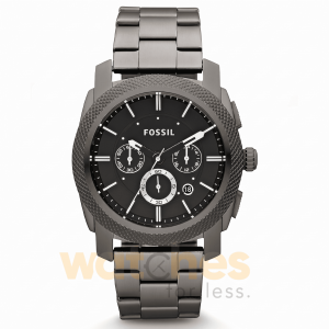 Fossil Men’s Quartz Grey Stainless Steel Black Dial 45mm Watch FS4662 UAE DUBAI AJMAN SHARJAH ABU DHABI RAS AL KHAIMA UMM UL QUWAIN ALAIN FUJAIRAH