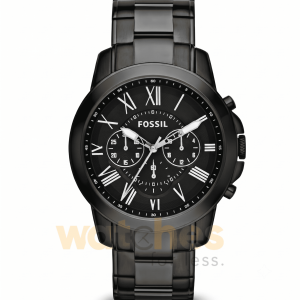 Fossil Men’s Quartz Black Stainless Steel Black Dial 44mm Watch FS4832
