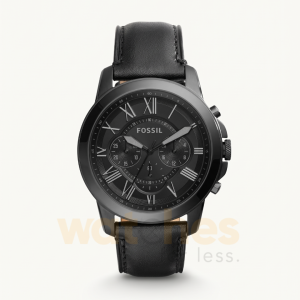 Fossil Men’s Quartz Black Leather Strap Black Dial 45mm Watch FS5132