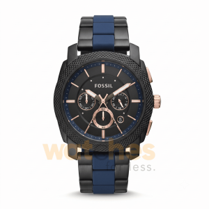 Fossil Men’s Quartz Two Tone Stainless Steel Black Dial 45mm Watch FS5164