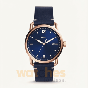 Fossil Men’s Quartz Blue Leather Strap Blue Dial 42mm Watch FS5274