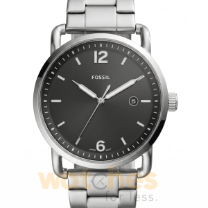 Fossil Men’s Quartz Silver Stainless Steel Black Dial 42mm Watch FS5391