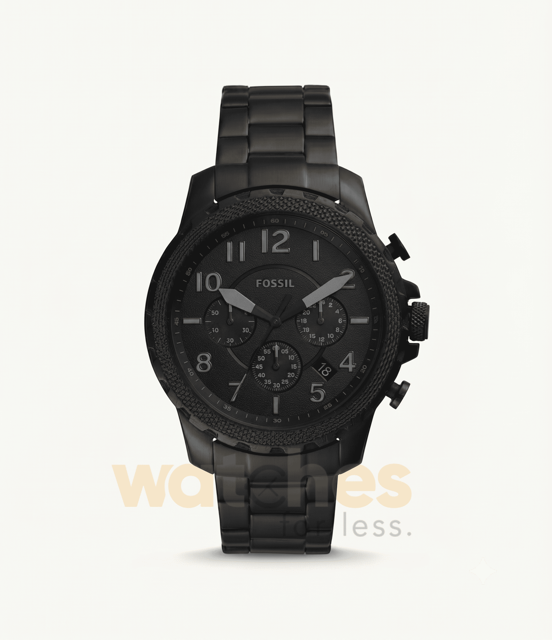 Fossil Men’s Quartz Black Stainless Steel Black Dial 46mm Watch FS5603