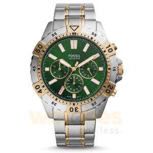 Fossil Men’s Quartz Two-tone Stainless Steel Green Dial 44mm Watch FS5622