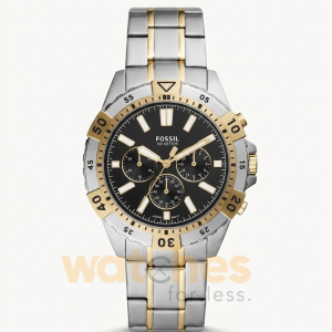 Fossil Men’s Quartz Two Tone Stainless Steel Black Dial 44mm Watch FS5771