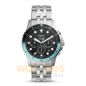 Fossil Men’s Quartz Silver Stainless Steel Black Dial 42mm Watch FS5827
