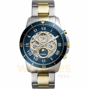Fossil Men’s Automatic Two Tone Stainless Steel Blue Dial 44mm Watch ME3141