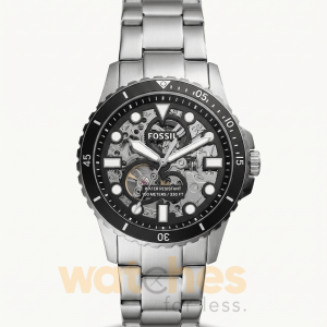 Fossil Men’s Automatic Silver Stainless Steel Black Dial 42mm Watch ME3190