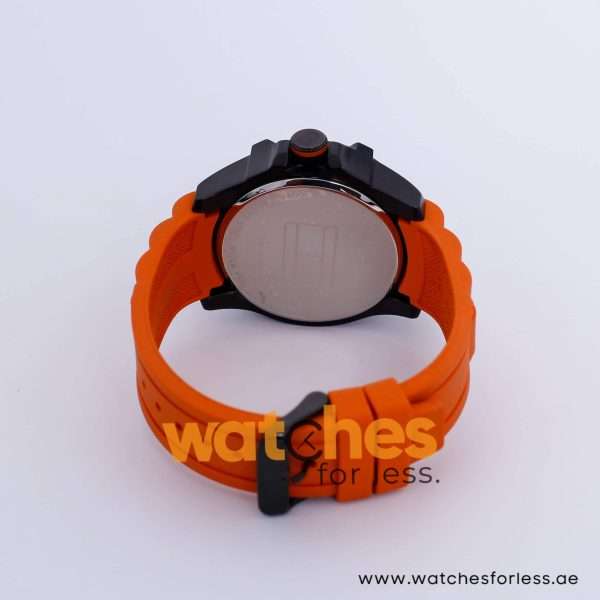 Tommy Hilfiger Men’s Quartz Orange Silicone Strap Black Dial 45mm Watch 1790793 UAE DUBAI AJMAN SHARJAH ABU DHABI RAS AL KHAIMA UMM UL QUWAIN ALAIN FUJAIRAH
