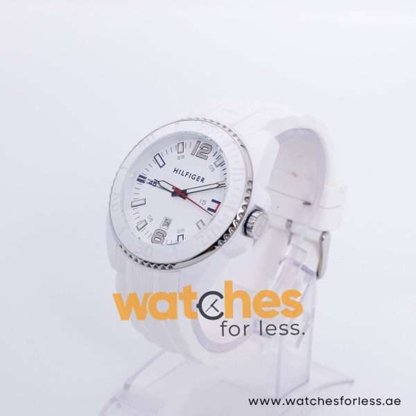 Tommy Hilfiger Men’s Quartz White Silicone Strap White Dial 46mm Watch 1791044 UAE DUBAI AJMAN SHARJAH ABU DHABI RAS AL KHAIMA UMM UL QUWAIN ALAIN FUJAIRAH