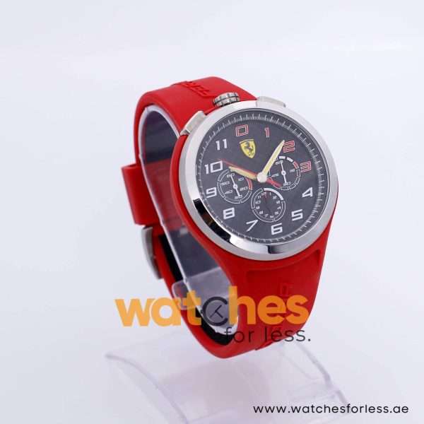 Ferrari Men’s Quartz Red Silicone Strap Black Dial 48mm Watch 0830101 UAE DUBAI AJMAN SHARJAH ABU DHABI RAS AL KHAIMA UMM UL QUWAIN ALAIN FUJAIRAH