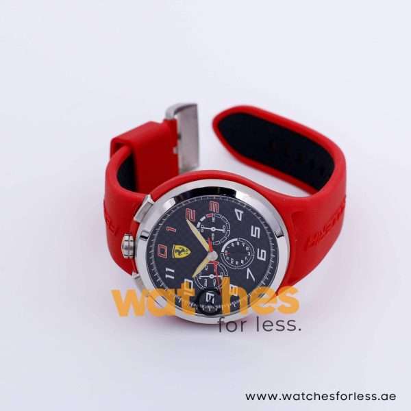 Ferrari Men’s Quartz Red Silicone Strap Black Dial 48mm Watch 0830101 UAE DUBAI AJMAN SHARJAH ABU DHABI RAS AL KHAIMA UMM UL QUWAIN ALAIN FUJAIRAH