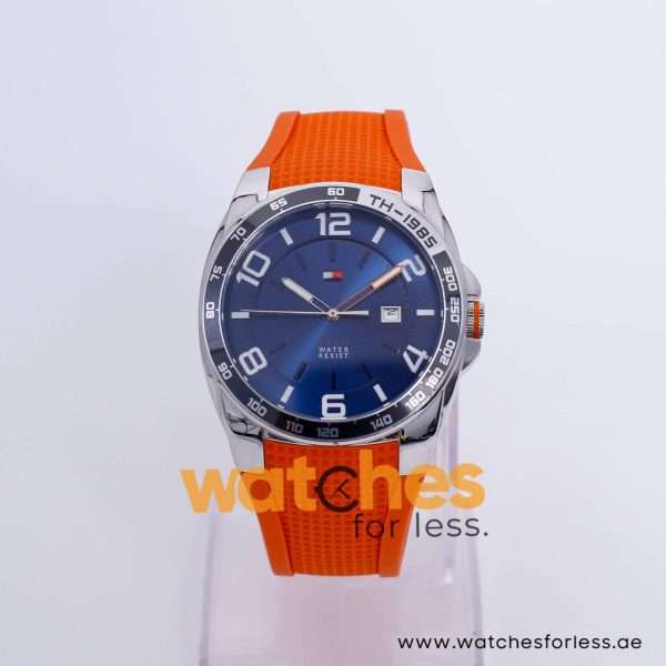 Tommy Hilfiger Men’s Quartz Orange Silicone Strap Blue Dial 43mm Watch 1790883 UAE DUBAI AJMAN SHARJAH ABU DHABI RAS AL KHAIMA UMM UL QUWAIN ALAIN FUJAIRAH