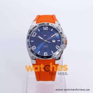 Tommy Hilfiger Men’s Quartz Orange Silicone Strap Blue Dial 43mm Watch 1790883 UAE DUBAI AJMAN SHARJAH ABU DHABI RAS AL KHAIMA UMM UL QUWAIN ALAIN FUJAIRAH