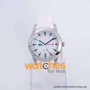 Lacoste Men’s Quartz White Silicone Strap White Dial 42mm Watch 2010627 UAE DUBAI AJMAN SHARJAH ABU DHABI RAS AL KHAIMA UMM UL QUWAIN ALAIN FUJAIRAH