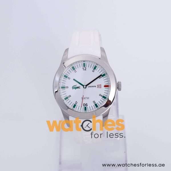 Lacoste Men’s Quartz White Silicone Strap White Dial 42mm Watch 2010627 UAE DUBAI AJMAN SHARJAH ABU DHABI RAS AL KHAIMA UMM UL QUWAIN ALAIN FUJAIRAH