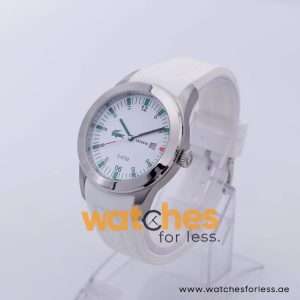 Lacoste Men’s Quartz White Silicone Strap White Dial 42mm Watch 2010627 UAE DUBAI AJMAN SHARJAH ABU DHABI RAS AL KHAIMA UMM UL QUWAIN ALAIN FUJAIRAH