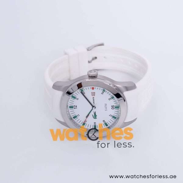 Lacoste Men’s Quartz White Silicone Strap White Dial 42mm Watch 2010627 UAE DUBAI AJMAN SHARJAH ABU DHABI RAS AL KHAIMA UMM UL QUWAIN ALAIN FUJAIRAH