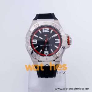 Tommy Hilfiger Men’s Quartz Black Silicone Strap Black Dial 48mm Watch 1791034 UAE DUBAI AJMAN SHARJAH ABU DHABI RAS AL KHAIMA UMM UL QUWAIN ALAIN FUJAIRAH