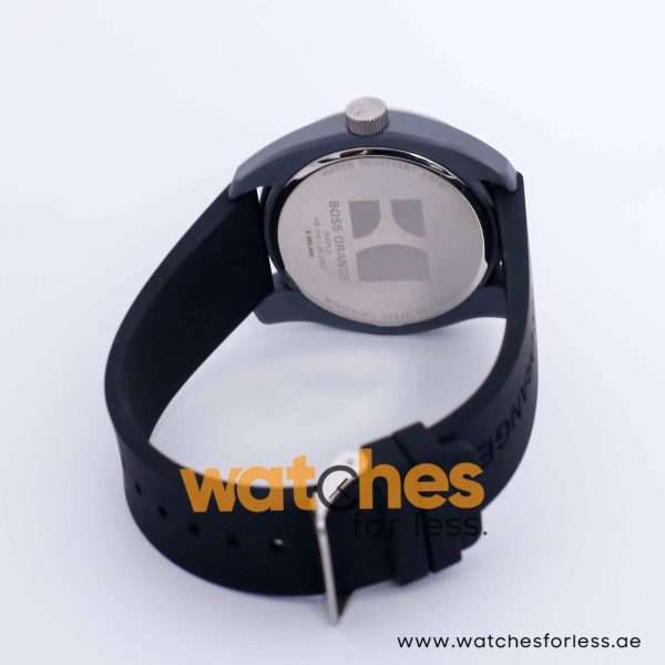 Hugo Boss Men’s Quartz Black Silicone Strap Grey Dial 44mm Watch 1512550/4 UAE DUBAI AJMAN SHARJAH ABU DHABI RAS AL KHAIMA UMM UL QUWAIN ALAIN FUJAIRAH