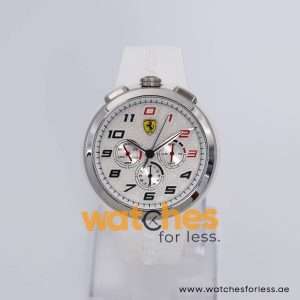 Ferrari Men’s Quartz White Silicone Strap White Dial 48mm Watch 830102 UAE DUBAI AJMAN SHARJAH ABU DHABI RAS AL KHAIMA UMM UL QUWAIN ALAIN FUJAIRAH