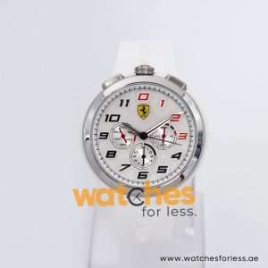 Ferrari Men’s Quartz White Silicone Strap White Dial 48mm Watch 830102 UAE DUBAI AJMAN SHARJAH ABU DHABI RAS AL KHAIMA UMM UL QUWAIN ALAIN FUJAIRAH