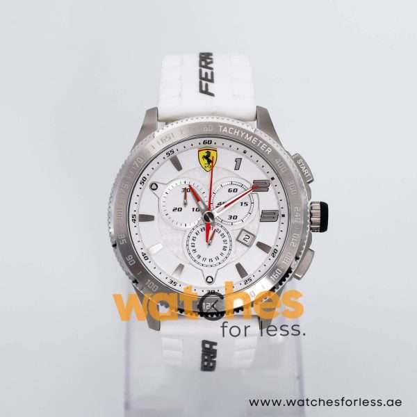 Ferrari Men’s Quartz White Silicone Strap White Dial 48mm Watch 830140 UAE DUBAI AJMAN SHARJAH ABU DHABI RAS AL KHAIMA UMM UL QUWAIN ALAIN FUJAIRAH