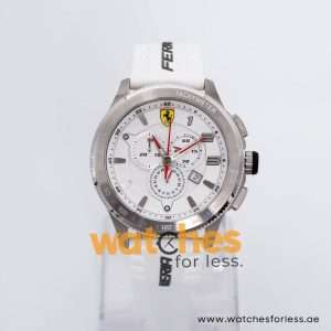 Ferrari Men’s Quartz White Silicone Strap White Dial 48mm Watch 830140 UAE DUBAI AJMAN SHARJAH ABU DHABI RAS AL KHAIMA UMM UL QUWAIN ALAIN FUJAIRAH