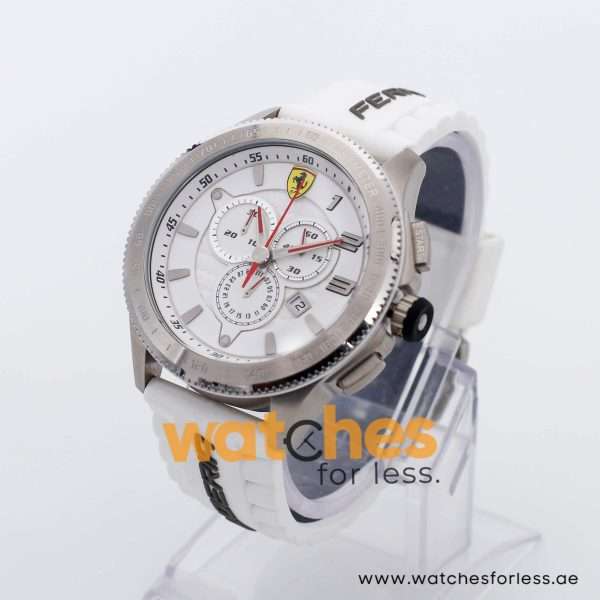 Ferrari Men’s Quartz White Silicone Strap White Dial 48mm Watch 830140 UAE DUBAI AJMAN SHARJAH ABU DHABI RAS AL KHAIMA UMM UL QUWAIN ALAIN FUJAIRAH