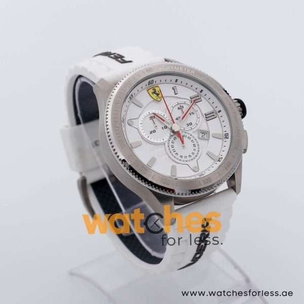 Ferrari Men’s Quartz White Silicone Strap White Dial 48mm Watch 830140 UAE DUBAI AJMAN SHARJAH ABU DHABI RAS AL KHAIMA UMM UL QUWAIN ALAIN FUJAIRAH