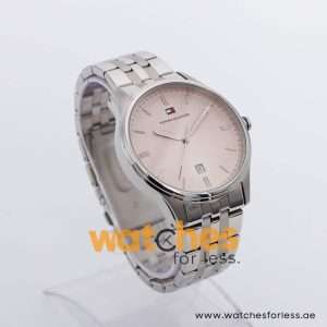 Tommy Hilfiger Men’s Quartz Silver Stainless Steel Pink Dial 44mm Watch 1791491 UAE DUBAI AJMAN SHARJAH ABU DHABI RAS AL KHAIMA UMM UL QUWAIN ALAIN FUJAIRAH