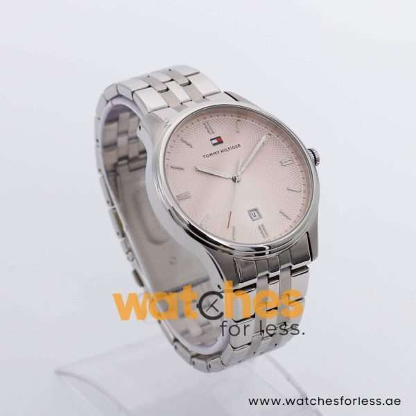 Tommy Hilfiger Men’s Quartz Silver Stainless Steel Pink Dial 44mm Watch 1791491 UAE DUBAI AJMAN SHARJAH ABU DHABI RAS AL KHAIMA UMM UL QUWAIN ALAIN FUJAIRAH