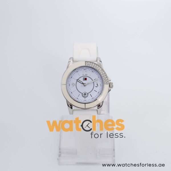 Tommy Hilfiger Women’s Quartz White Silicone Strap White Dial 39mm Watch 1780971 UAE DUBAI AJMAN SHARJAH ABU DHABI RAS AL KHAIMA UMM UL QUWAIN ALAIN FUJAIRAH