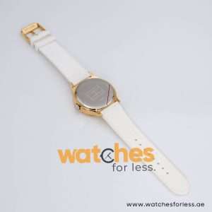 Tommy Hilfiger Women’s Quartz White Silicone Strap Gold Dial 40mm Watch 1781673 UAE DUBAI AJMAN SHARJAH ABU DHABI RAS AL KHAIMA UMM UL QUWAIN ALAIN FUJAIRAH