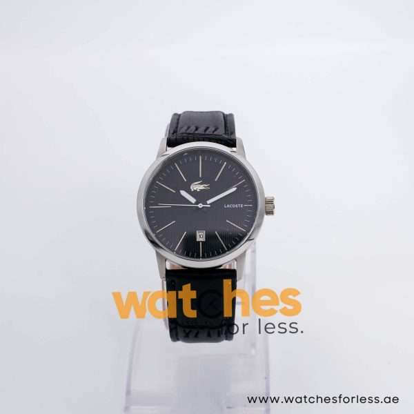 Lacoste Men’s Quartz Black Leather Strap Black Dial 40mm Watch 2010467/2 UAE DUBAI AJMAN SHARJAH ABU DHABI RAS AL KHAIMA UMM UL QUWAIN ALAIN FUJAIRAH