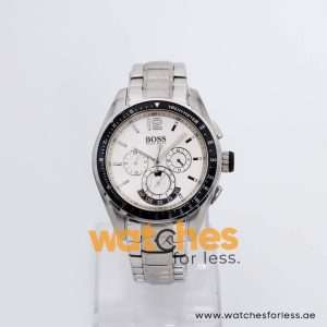 Hugo Boss Men’s Quartz Silver Stainless Steel White Dial 46mm Watch 1512405 UAE DUBAI AJMAN SHARJAH ABU DHABI RAS AL KHAIMA UMM UL QUWAIN ALAIN FUJAIRAH