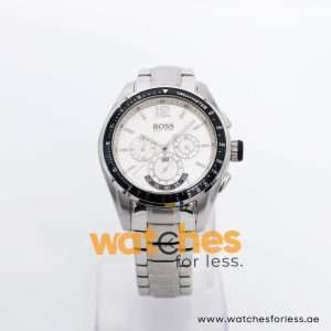 Hugo Boss Men’s Quartz Silver Stainless Steel White Dial 46mm Watch 1512405 UAE DUBAI AJMAN SHARJAH ABU DHABI RAS AL KHAIMA UMM UL QUWAIN ALAIN FUJAIRAH