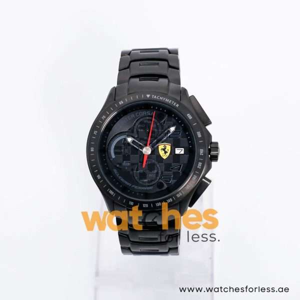 Ferrari Men’s Quartz Black Stainless Steel Black Dial 44mm Watch 0830087 UAE DUBAI AJMAN SHARJAH ABU DHABI RAS AL KHAIMA UMM UL QUWAIN ALAIN FUJAIRAH