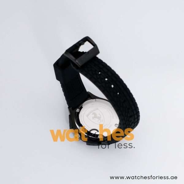 Ferrari Men’s Quartz Black Silicone Strap Black & White Dial 44mm Watch 8300236 UAE DUBAI AJMAN SHARJAH ABU DHABI RAS AL KHAIMA UMM UL QUWAIN ALAIN FUJAIRAH