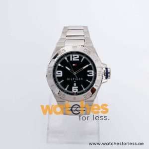 Tommy Hilfiger Men’s Quartz Silver Stainless Steel Black Dial 48mm Watch 1791038/2 UAE DUBAI AJMAN SHARJAH ABU DHABI RAS AL KHAIMA UMM UL QUWAIN ALAIN FUJAIRAH