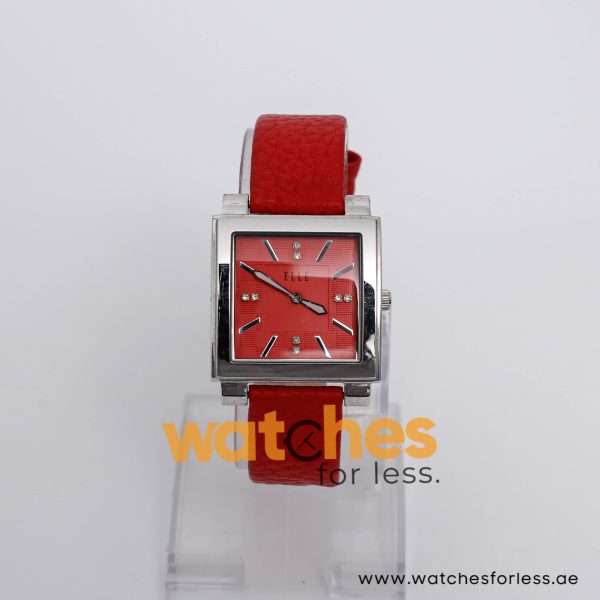 Elle Women’s Quartz Red Leather Strap Red Dial 32mm Watch 20027S03C/1 UAE DUBAI AJMAN SHARJAH ABU DHABI RAS AL KHAIMA UMM UL QUWAIN ALAIN FUJAIRAH