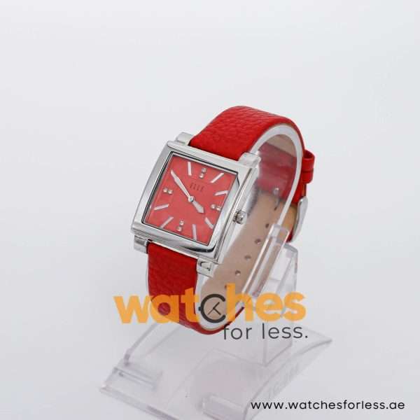 Elle Women’s Quartz Red Leather Strap Red Dial 32mm Watch 20027S03C/1 UAE DUBAI AJMAN SHARJAH ABU DHABI RAS AL KHAIMA UMM UL QUWAIN ALAIN FUJAIRAH