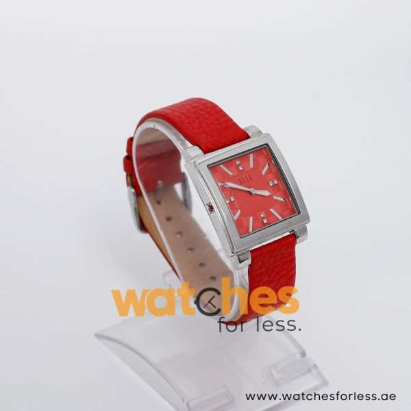 Elle Women’s Quartz Red Leather Strap Red Dial 32mm Watch 20027S03C/1 UAE DUBAI AJMAN SHARJAH ABU DHABI RAS AL KHAIMA UMM UL QUWAIN ALAIN FUJAIRAH