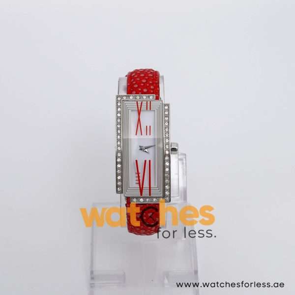 Elle Women’s Quartz Red Leather Strap White Dial 24mm Watch EL20113S03C
