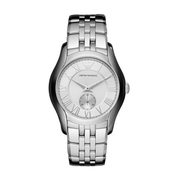 Emporio Armani Unisex Quartz Silver Stainless Steel White Dial 38mm Watch AR1711