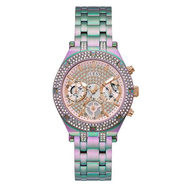 Guess Women’s Quartz Multi Color Stainless Steel Pink Dial 38mm Watch GW0440L3 UAE DUBAI AJMAN SHARJAH ABU DHABI RAS AL KHAIMA UMM UL QUWAIN ALAIN FUJAIRAH