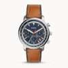 Fossil Men’s Quartz Brown Leather Strap Blue Dial 44mm Watch FS5414